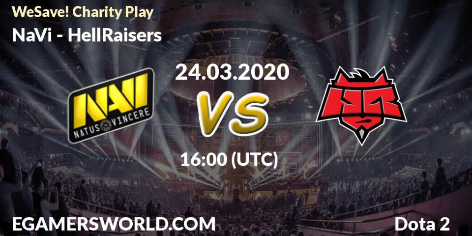 NaVi vs HellRaisers: Match Prediction. 24.03.2020 at 13:45, Dota 2, WeSave! Charity Play