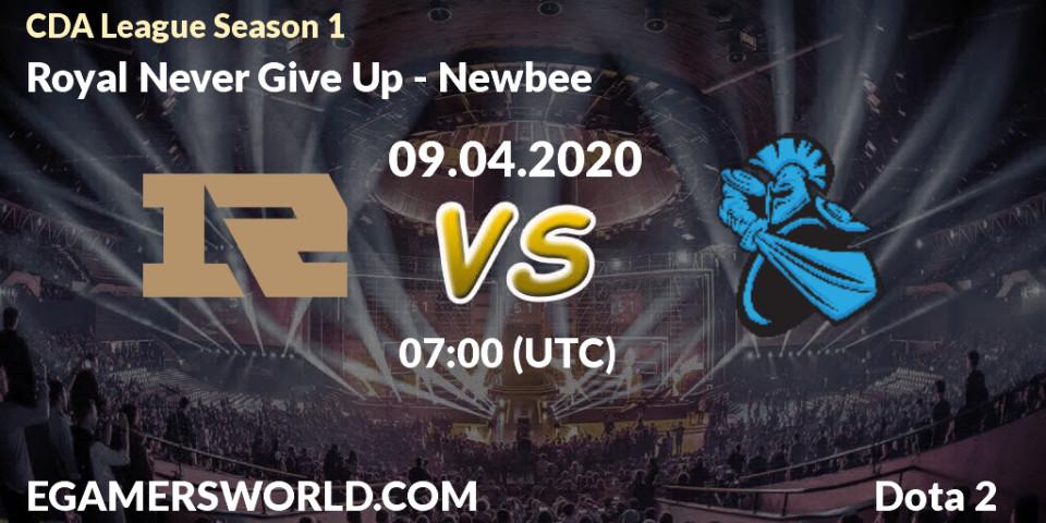 Royal Never Give Up vs Newbee: Match Prediction. 09.04.2020 at 07:06, Dota 2, CDA League Season 1