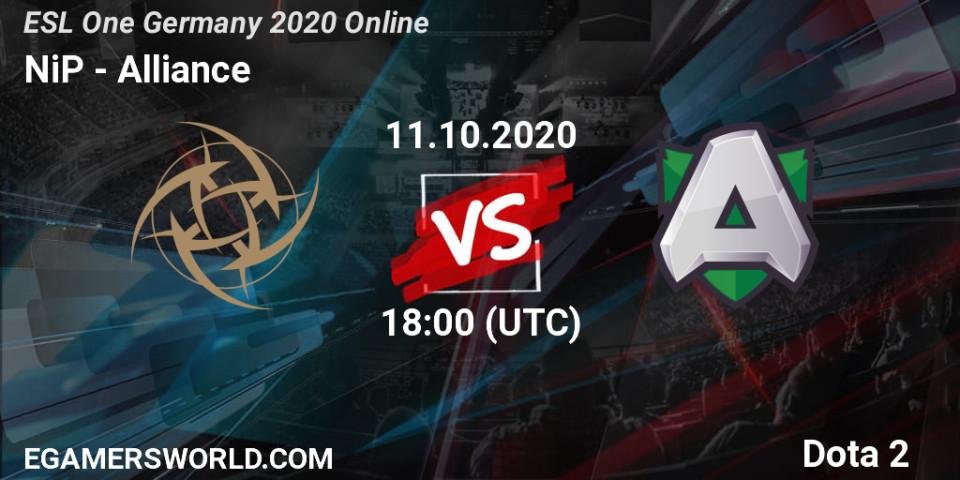NiP vs Alliance: Match Prediction. 11.10.20, Dota 2, ESL One Germany 2020 Online