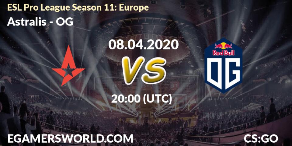 Astralis vs OG: Match Prediction. 08.04.20, CS2 (CS:GO), ESL Pro League Season 11: Europe