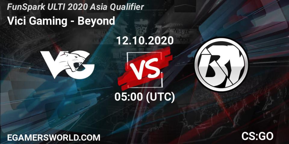 Vici Gaming vs Beyond: Match Prediction. 12.10.20, CS2 (CS:GO), FunSpark ULTI 2020 Asia Qualifier