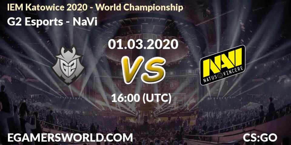 G2 Esports vs NaVi: Match Prediction. 01.03.2020 at 16:00, Counter-Strike (CS2), IEM Katowice 2020 