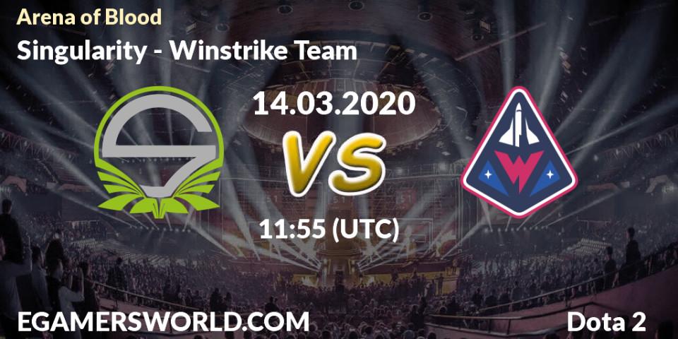 Singularity vs Winstrike Team: Match Prediction. 14.03.2020 at 11:54, Dota 2, Arena of Blood