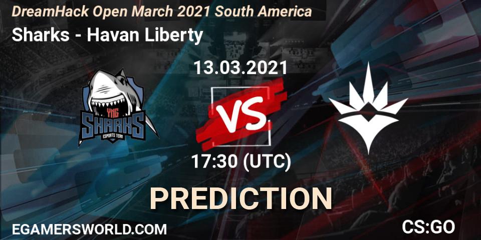 Sharks vs Havan Liberty: Match Prediction. 13.03.21, CS2 (CS:GO), DreamHack Open March 2021 South America