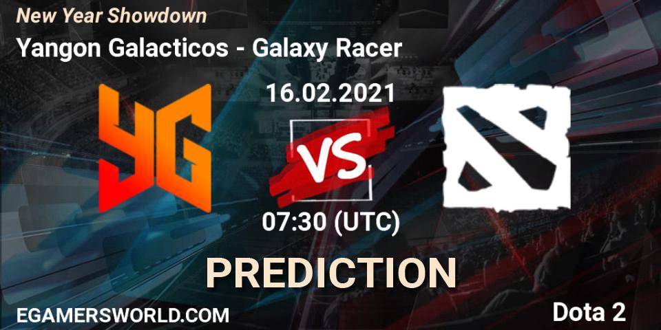 Yangon Galacticos vs Galaxy Racer: Match Prediction. 16.02.2021 at 07:30, Dota 2, New Year Showdown