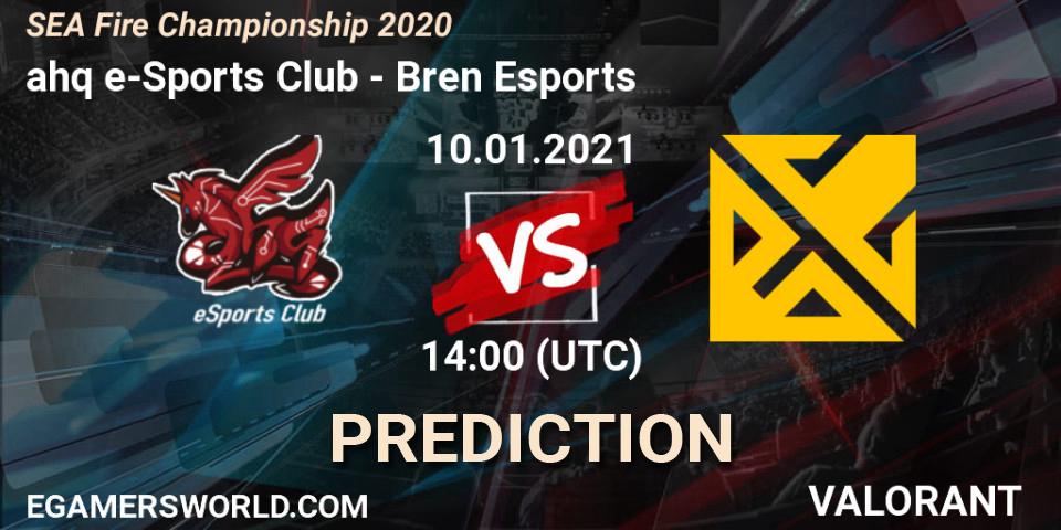 ahq e-Sports Club vs Bren Esports: Match Prediction. 10.01.2021 at 14:00, VALORANT, SEA Fire Championship 2020
