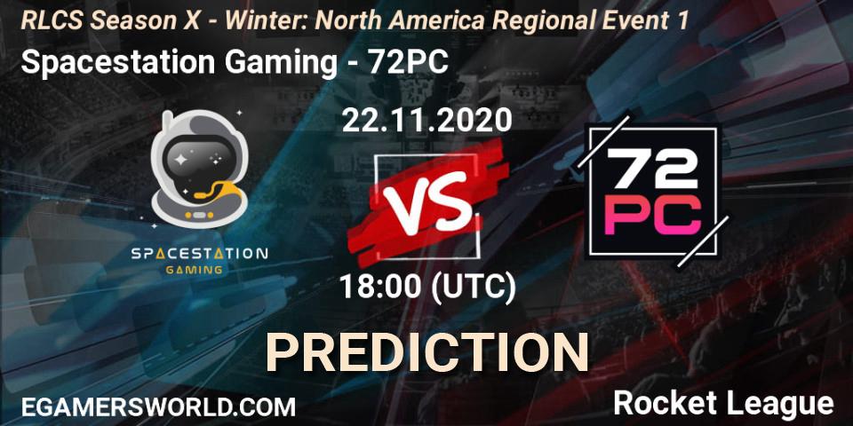 Spacestation Gaming vs 72PC: Match Prediction. 22.11.2020 at 18:00, Rocket League, RLCS Season X - Winter: North America Regional Event 1