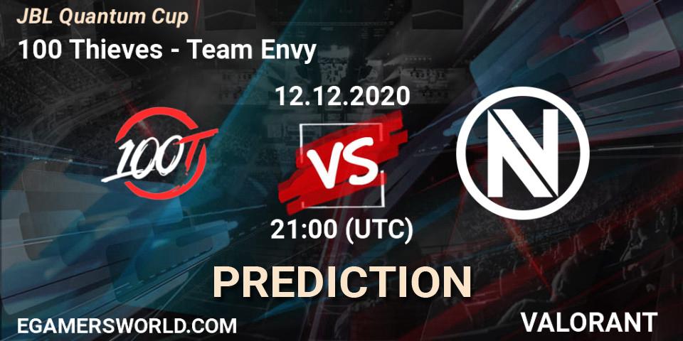 100 Thieves vs Team Envy: Match Prediction. 12.12.2020 at 21:00, VALORANT, JBL Quantum Cup
