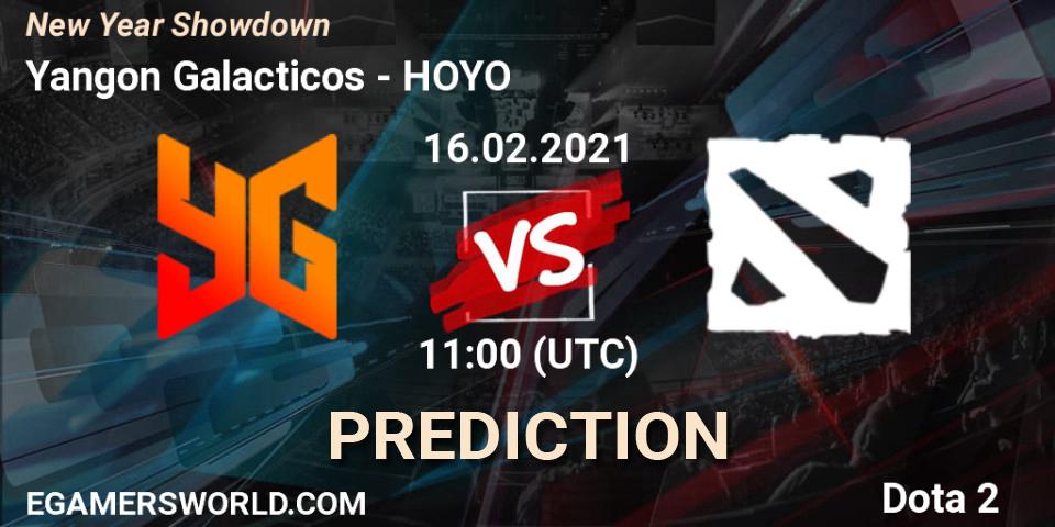 Yangon Galacticos vs HOYO: Match Prediction. 16.02.2021 at 11:38, Dota 2, New Year Showdown