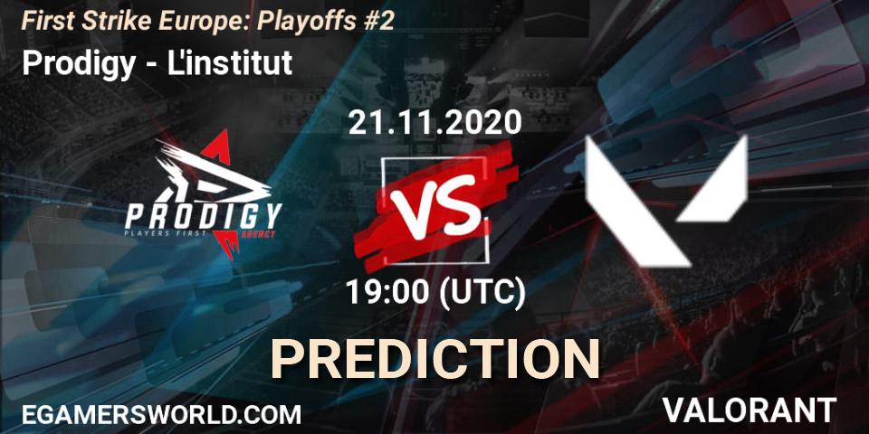 Prodigy vs L'institut: Match Prediction. 21.11.2020 at 19:00, VALORANT, First Strike Europe: Playoffs #2