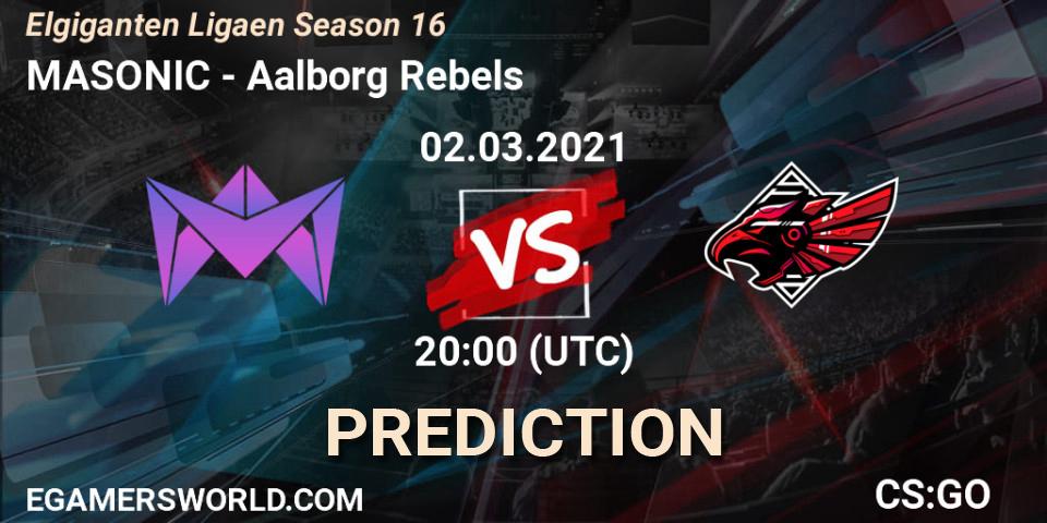 MASONIC vs Aalborg Rebels: Match Prediction. 02.03.2021 at 20:00, Counter-Strike (CS2), Elgiganten Ligaen Season 16