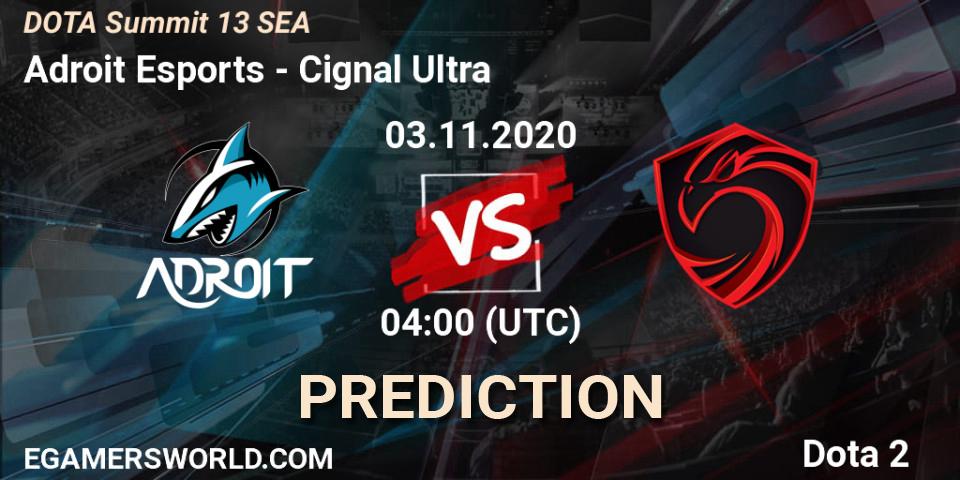 Adroit Esports vs Cignal Ultra: Match Prediction. 03.11.20, Dota 2, DOTA Summit 13: SEA