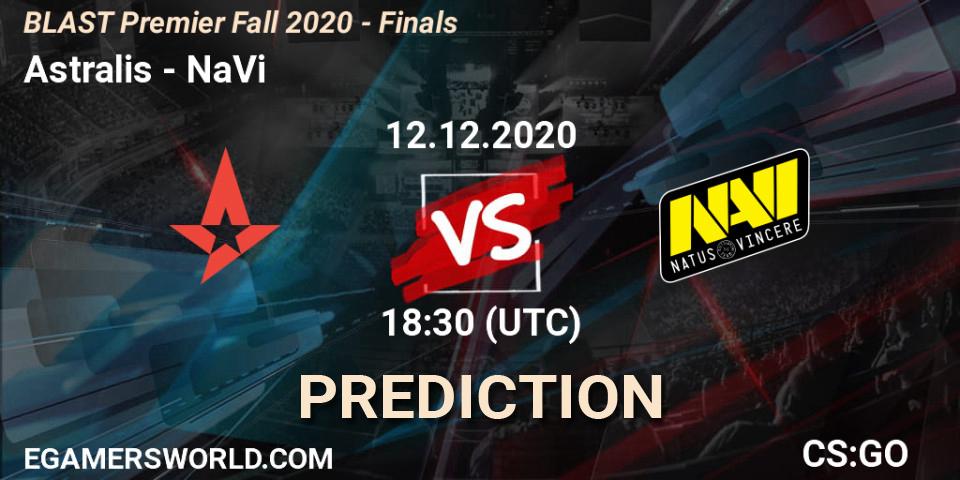 Astralis vs NaVi: Match Prediction. 12.12.20, CS2 (CS:GO), BLAST Premier Fall 2020 - Finals
