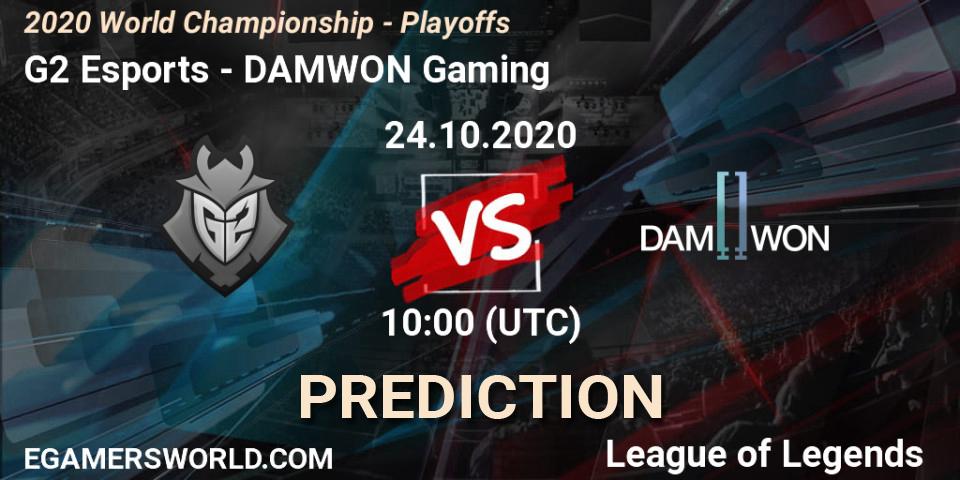 G2 Esports vs DAMWON Gaming: Match Prediction. 24.10.2020 at 10:23, LoL, 2020 World Championship - Playoffs