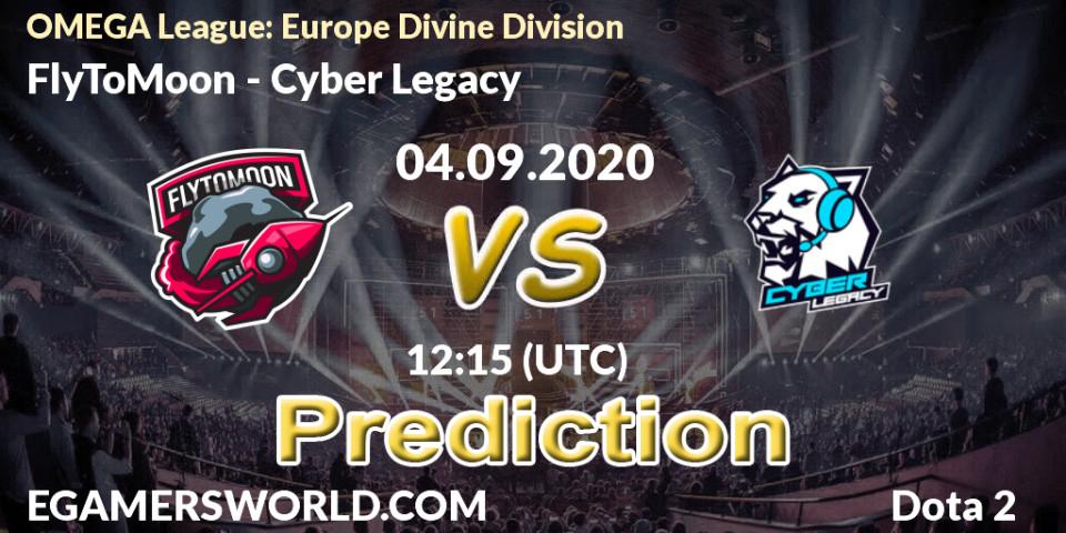 FlyToMoon vs Cyber Legacy: Match Prediction. 04.09.20, Dota 2, OMEGA League: Europe Divine Division
