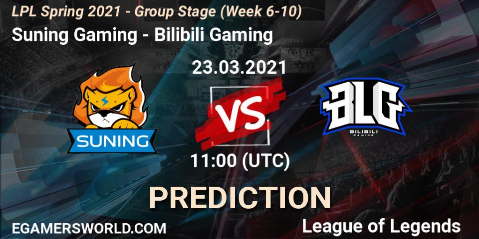 Suning Gaming vs Bilibili Gaming: Match Prediction. 23.03.21, LoL, LPL Spring 2021 - Group Stage (Week 6-10)