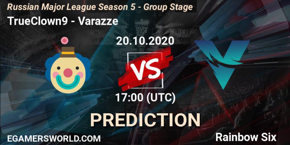 TrueClown9 vs Varazze: Match Prediction. 20.10.2020 at 17:00, Rainbow Six, Russian Major League Season 5 - Group Stage