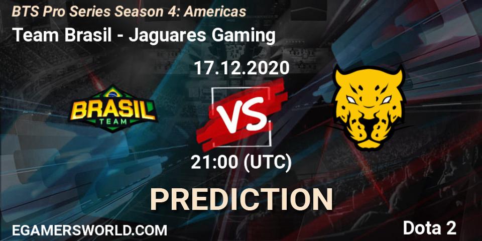 Team Brasil vs Jaguares Gaming: Match Prediction. 17.12.2020 at 21:00, Dota 2, BTS Pro Series Season 4: Americas
