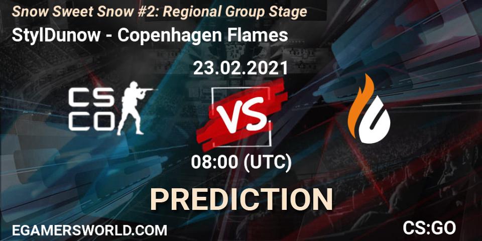 StylDunow vs Copenhagen Flames: Match Prediction. 23.02.2021 at 08:00, Counter-Strike (CS2), Snow Sweet Snow #2: Regional Group Stage