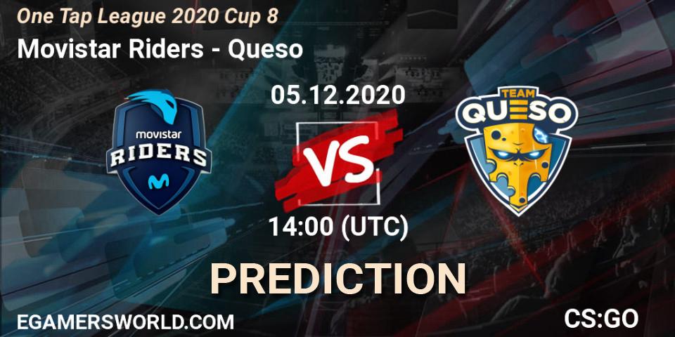 Movistar Riders vs Queso: Match Prediction. 05.12.2020 at 14:00, Counter-Strike (CS2), One Tap League 2020 Cup 8