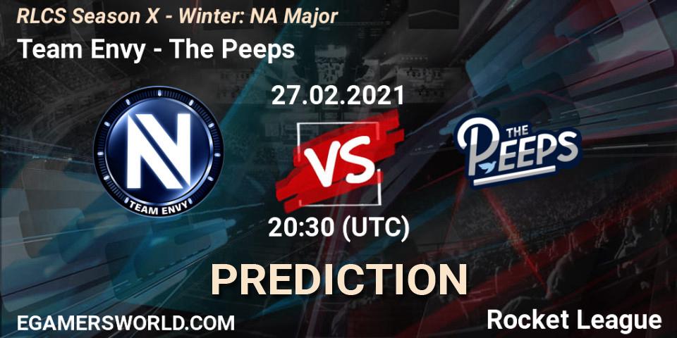 Team Envy vs The Peeps: Match Prediction. 27.02.2021 at 20:30, Rocket League, RLCS Season X - Winter: NA Major