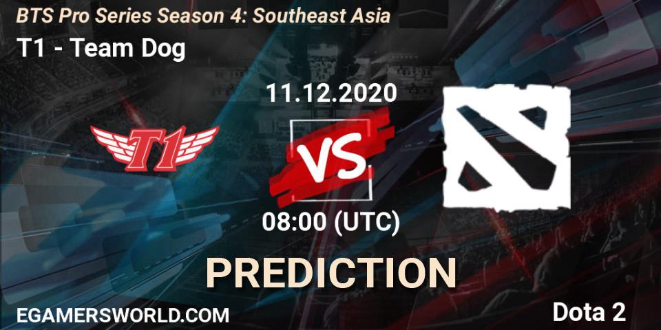 T1 vs Team Dog: Match Prediction. 11.12.2020 at 14:27, Dota 2, BTS Pro Series Season 4: Southeast Asia