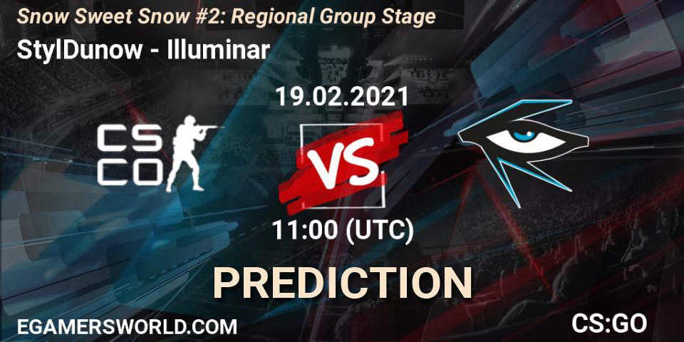 StylDunow vs Illuminar: Match Prediction. 19.02.2021 at 11:30, Counter-Strike (CS2), Snow Sweet Snow #2: Regional Group Stage