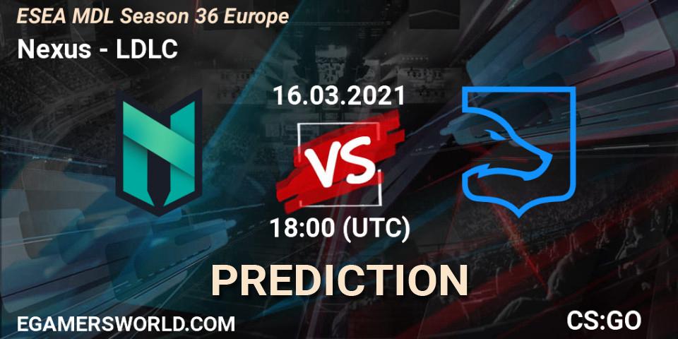 Nexus vs LDLC: Match Prediction. 16.03.2021 at 18:10, Counter-Strike (CS2), MDL ESEA Season 36: Europe - Premier division