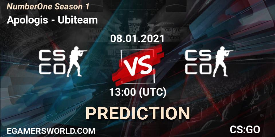 Apologis vs Ubiteam: Match Prediction. 08.01.2021 at 13:10, Counter-Strike (CS2), NumberOne Season 1