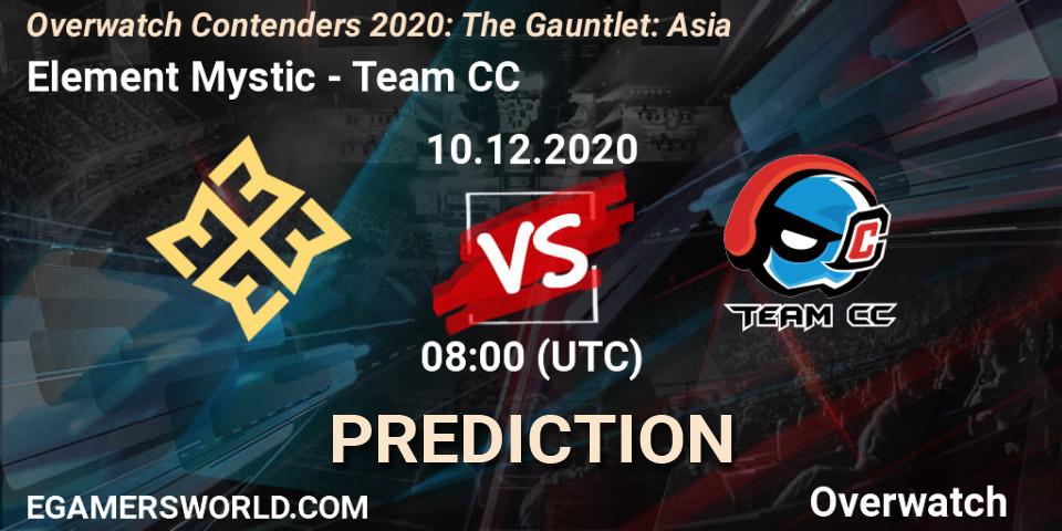 Element Mystic vs Team CC: Match Prediction. 10.12.20, Overwatch, Overwatch Contenders 2020: The Gauntlet: Asia