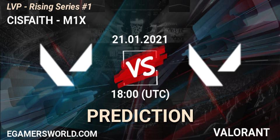CISFAITH vs M1X: Match Prediction. 21.01.2021 at 18:00, VALORANT, LVP - Rising Series #1