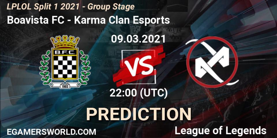 Boavista FC vs Karma Clan Esports: Match Prediction. 09.03.2021 at 22:00, LoL, LPLOL Split 1 2021 - Group Stage