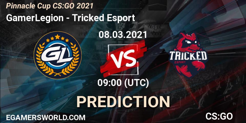 GamerLegion vs Tricked Esport: Match Prediction. 08.03.2021 at 09:00, Counter-Strike (CS2), Pinnacle Cup #1