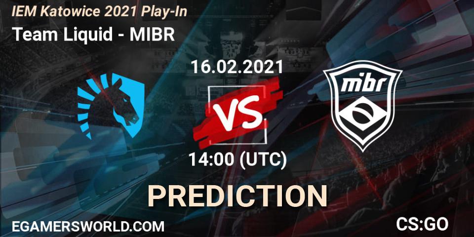 Team Liquid vs MIBR: Match Prediction. 16.02.21, CS2 (CS:GO), IEM Katowice 2021 Play-In