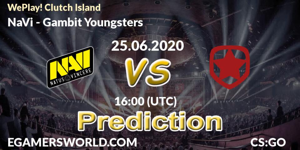 NaVi vs Gambit Youngsters: Match Prediction. 25.06.2020 at 15:00, Counter-Strike (CS2), WePlay! Clutch Island