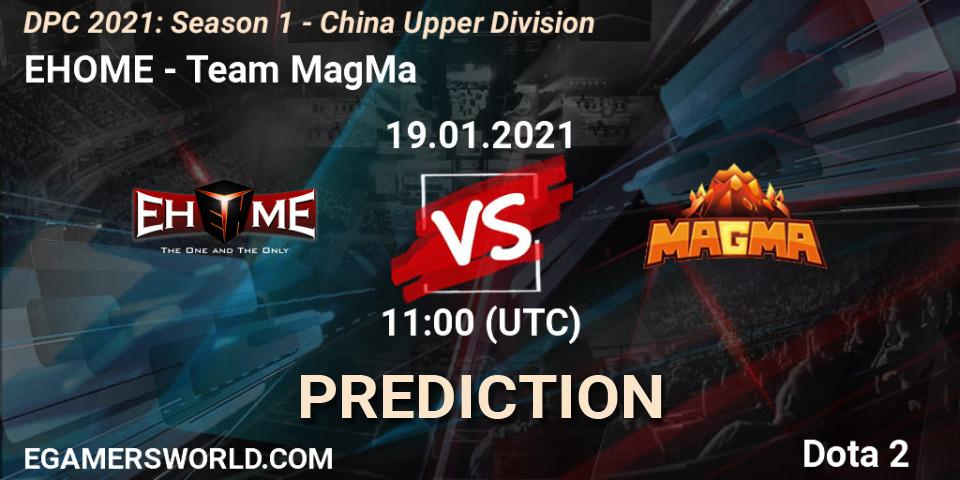 EHOME vs Team MagMa: Match Prediction. 19.01.2021 at 11:36, Dota 2, DPC 2021: Season 1 - China Upper Division