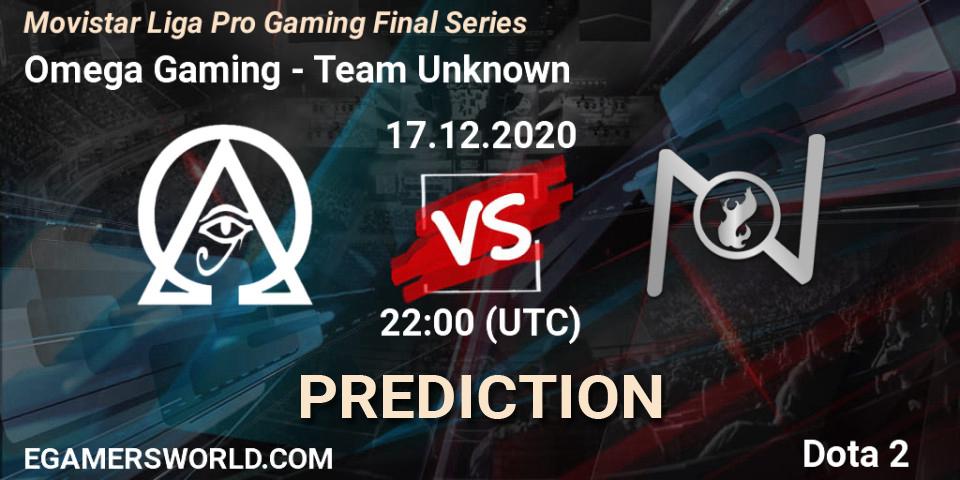 Omega Gaming vs Team Unknown: Match Prediction. 17.12.2020 at 22:25, Dota 2, Movistar Liga Pro Gaming Final Series