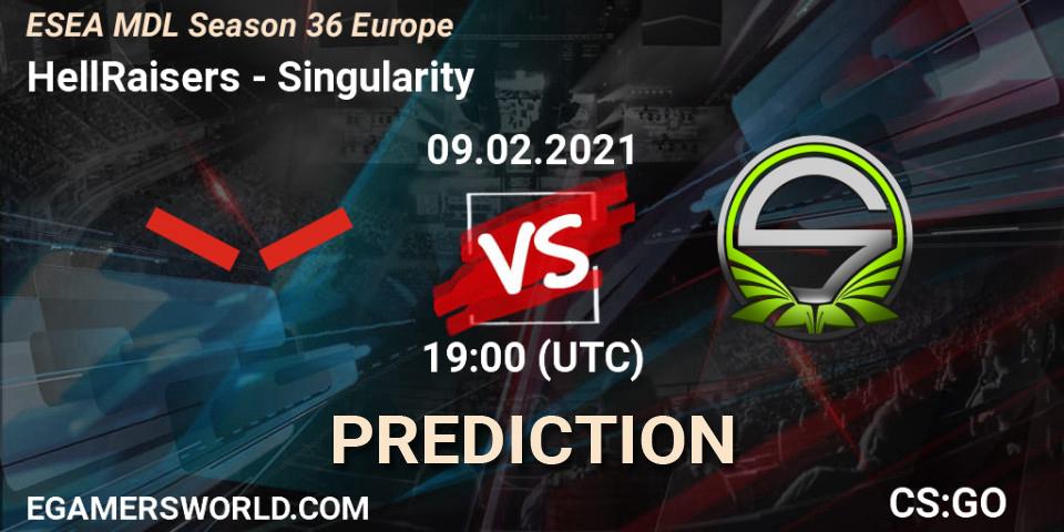 HellRaisers vs Singularity: Match Prediction. 09.02.2021 at 18:00, Counter-Strike (CS2), MDL ESEA Season 36: Europe - Premier division