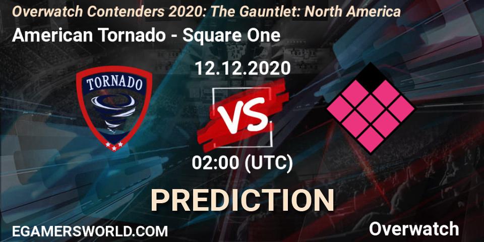 American Tornado vs Square One: Match Prediction. 12.12.2020 at 02:10, Overwatch, Overwatch Contenders 2020: The Gauntlet: North America