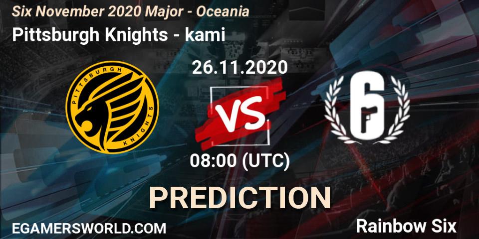 Pittsburgh Knights vs Ōkami: Match Prediction. 26.11.2020 at 08:00, Rainbow Six, Six November 2020 Major - Oceania