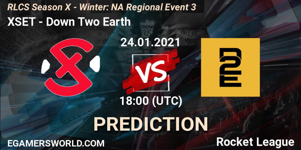 XSET vs Down Two Earth: Match Prediction. 24.01.2021 at 18:00, Rocket League, RLCS Season X - Winter: NA Regional Event 3