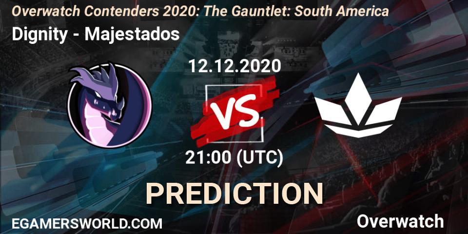 Dignity vs Majestados: Match Prediction. 12.12.2020 at 21:30, Overwatch, Overwatch Contenders 2020: The Gauntlet: South America