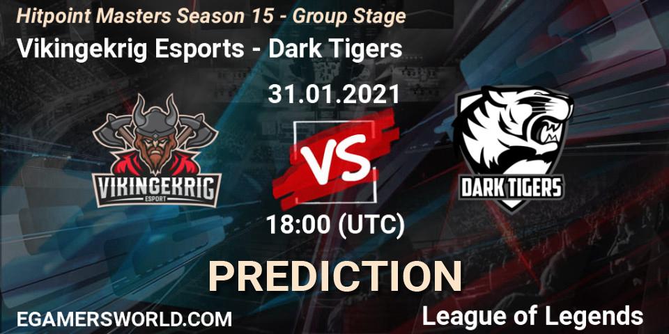 Vikingekrig Esports vs Dark Tigers: Match Prediction. 31.01.2021 at 18:00, LoL, Hitpoint Masters Season 15 - Group Stage