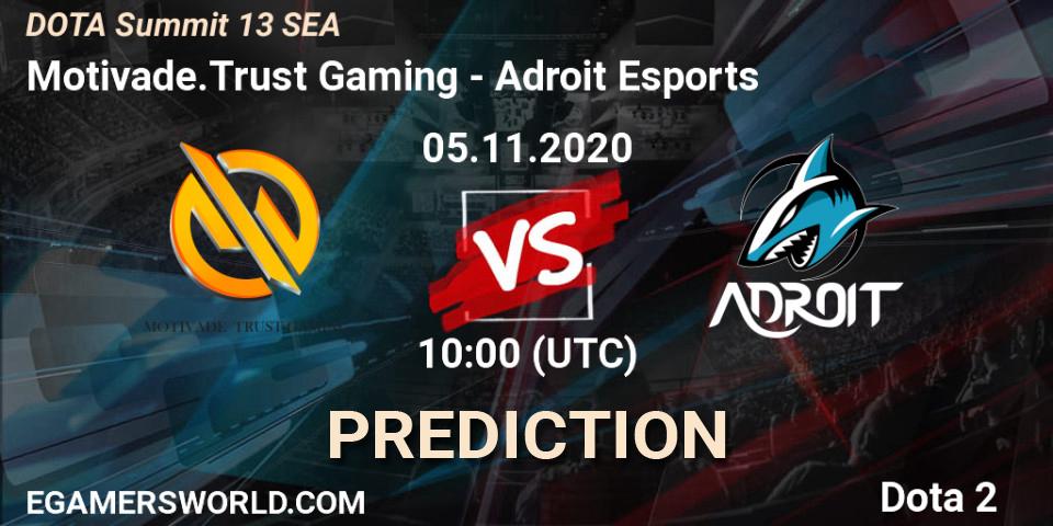 Motivade.Trust Gaming vs Adroit Esports: Match Prediction. 05.11.20, Dota 2, DOTA Summit 13: SEA