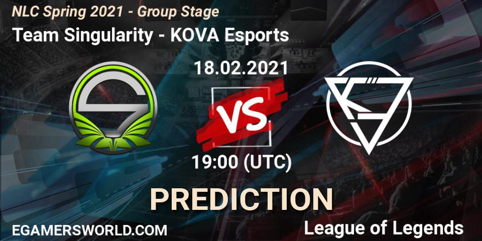 Team Singularity vs KOVA Esports: Match Prediction. 18.02.2021 at 19:00, LoL, NLC Spring 2021 - Group Stage