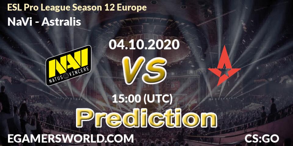 NaVi vs Astralis: Match Prediction. 04.10.2020 at 15:00, Counter-Strike (CS2), ESL Pro League Season 12 Europe