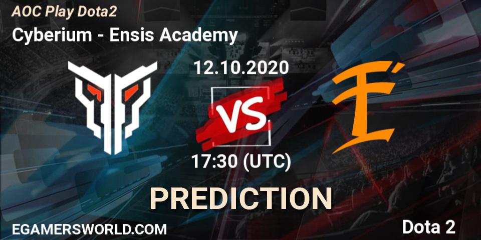 Cyberium Seed vs Ensis Academy: Match Prediction. 12.10.2020 at 19:00, Dota 2, AOC Play Dota2
