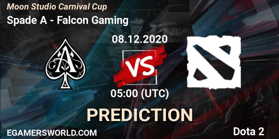 Spade A vs Falcon Gaming: Match Prediction. 08.12.2020 at 05:31, Dota 2, Moon Studio Carnival Cup