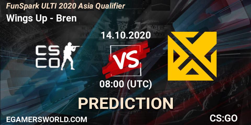 Wings Up vs Bren: Match Prediction. 14.10.2020 at 08:00, Counter-Strike (CS2), FunSpark ULTI 2020 Asia Qualifier