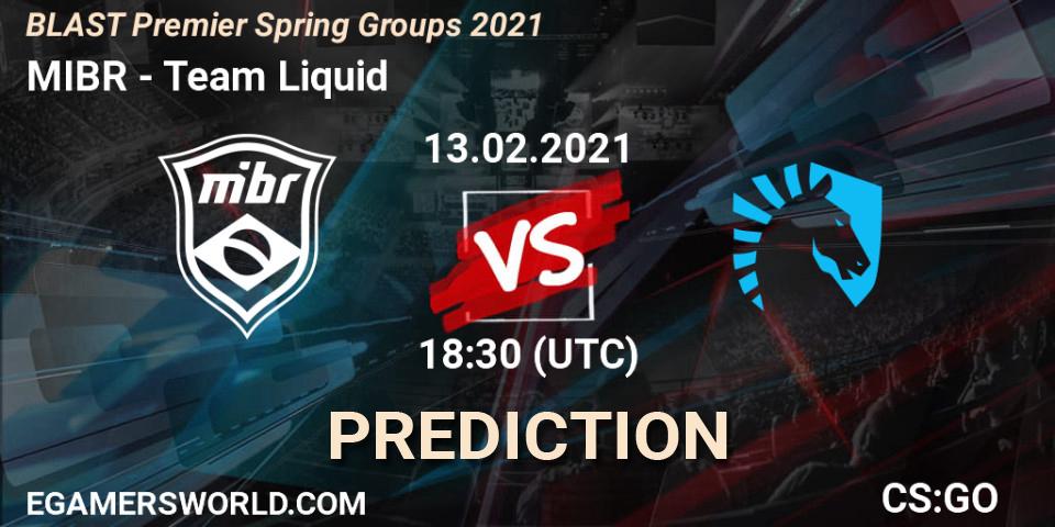 MIBR vs Team Liquid: Match Prediction. 13.02.21, CS2 (CS:GO), BLAST Premier Spring Groups 2021